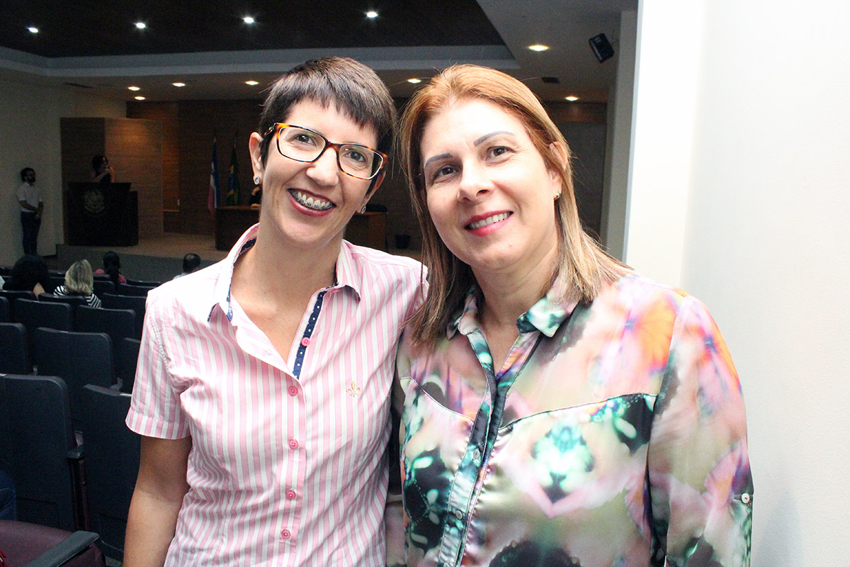 Diretora da Adufes, Edinete Maria Rosa, na solenidade de posse do colegiado do CEDH/ES.