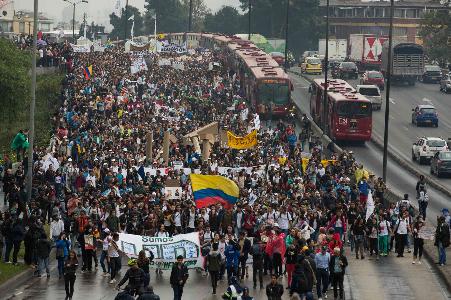 Greve estudantil na Colmbia
